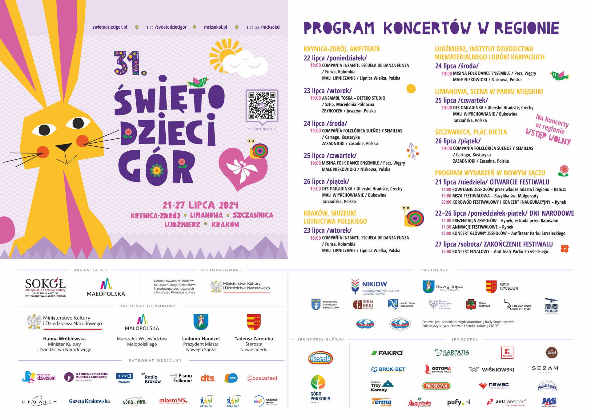31. Międzynarodowy Festiwal Dziecięcych Zespołów Regionalnych ŚWIĘTO DZIECI GÓR