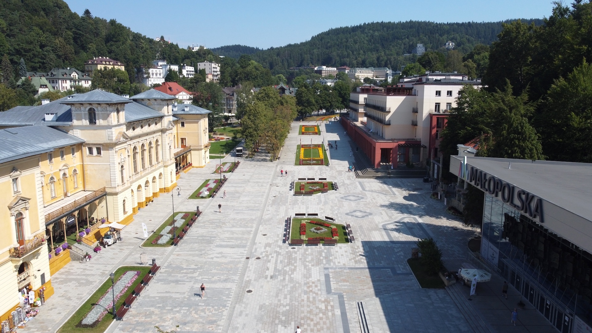 Krynicki Deptak widok z Drona