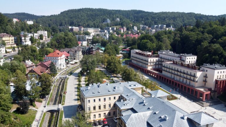 Panorama centrum Krynicy-Zdroju