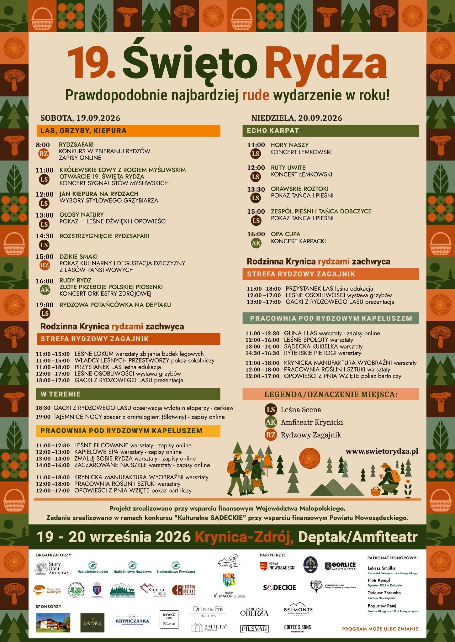 Święto Rydza 2026 w Krynicy-Zdroju
